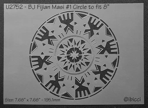 BJ Fijian Masi #1 Stencil Circle 7.68"